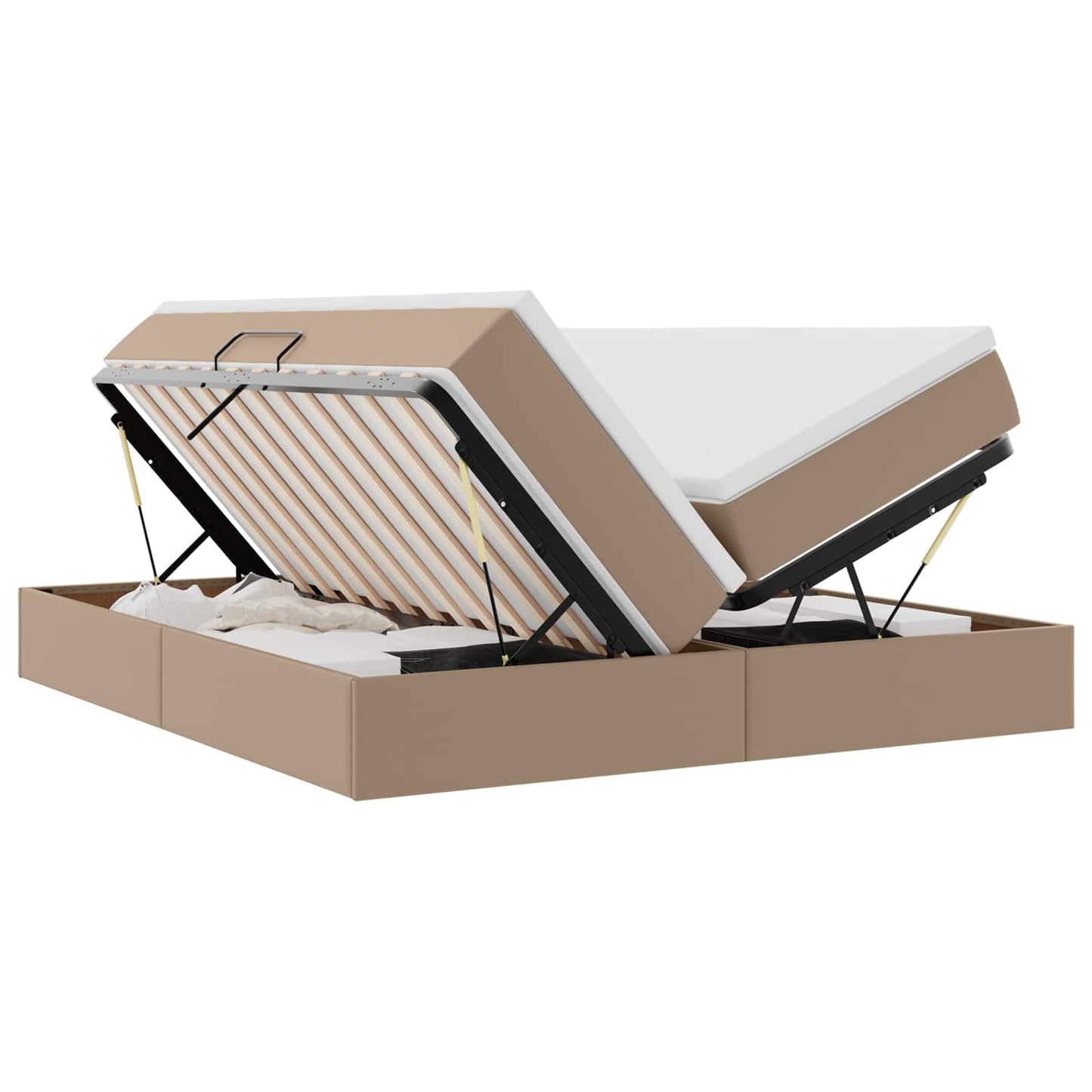 Letto con contenitore e materasso Cappuccino 180 x 200 cm | homemem39