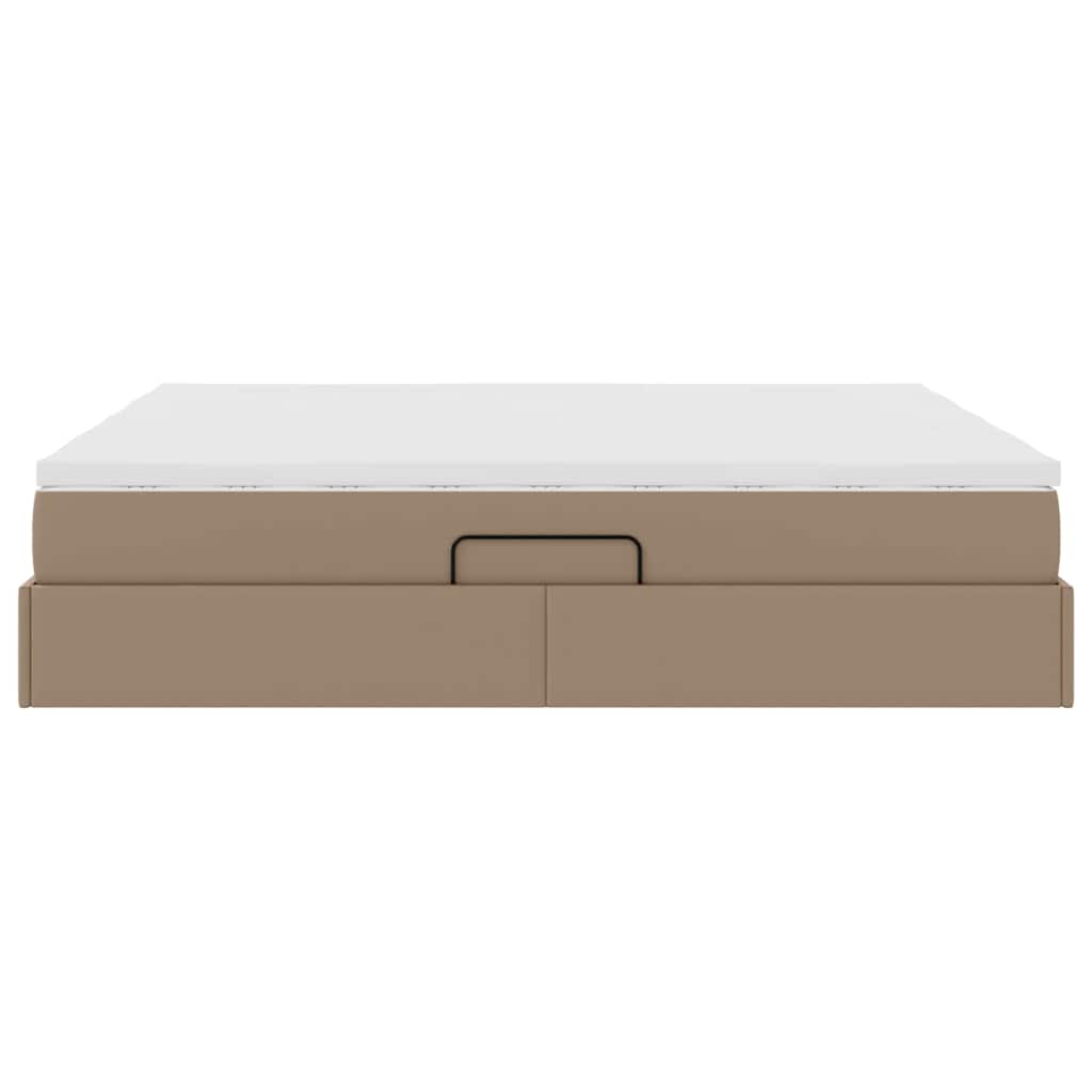 Letto con contenitore e materasso Cappuccino 180 x 200 cm | homemem39