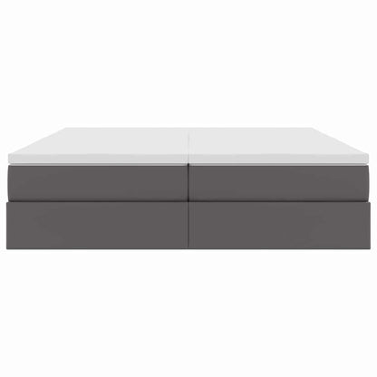 Letto con contenitore e materasso Grigio 200 x 200 cm | homemem39