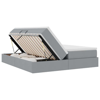 Letto con contenitore e materasso Grigio chiaro 180 x 200 cm | homemem39