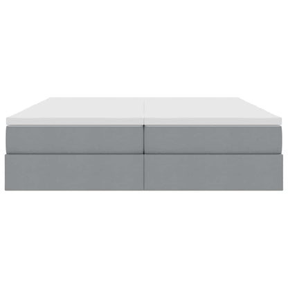 Letto con contenitore e materasso Grigio chiaro 180 x 200 cm | homemem39
