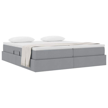 Letto con contenitore e materasso Grigio chiaro 180 x 200 cm | homemem39