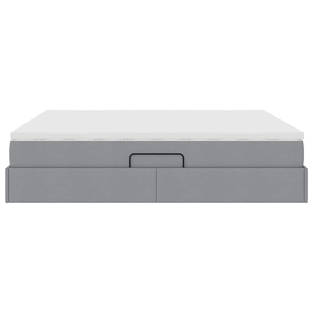 Letto con contenitore e materasso Grigio chiaro 180 x 200 cm | homemem39