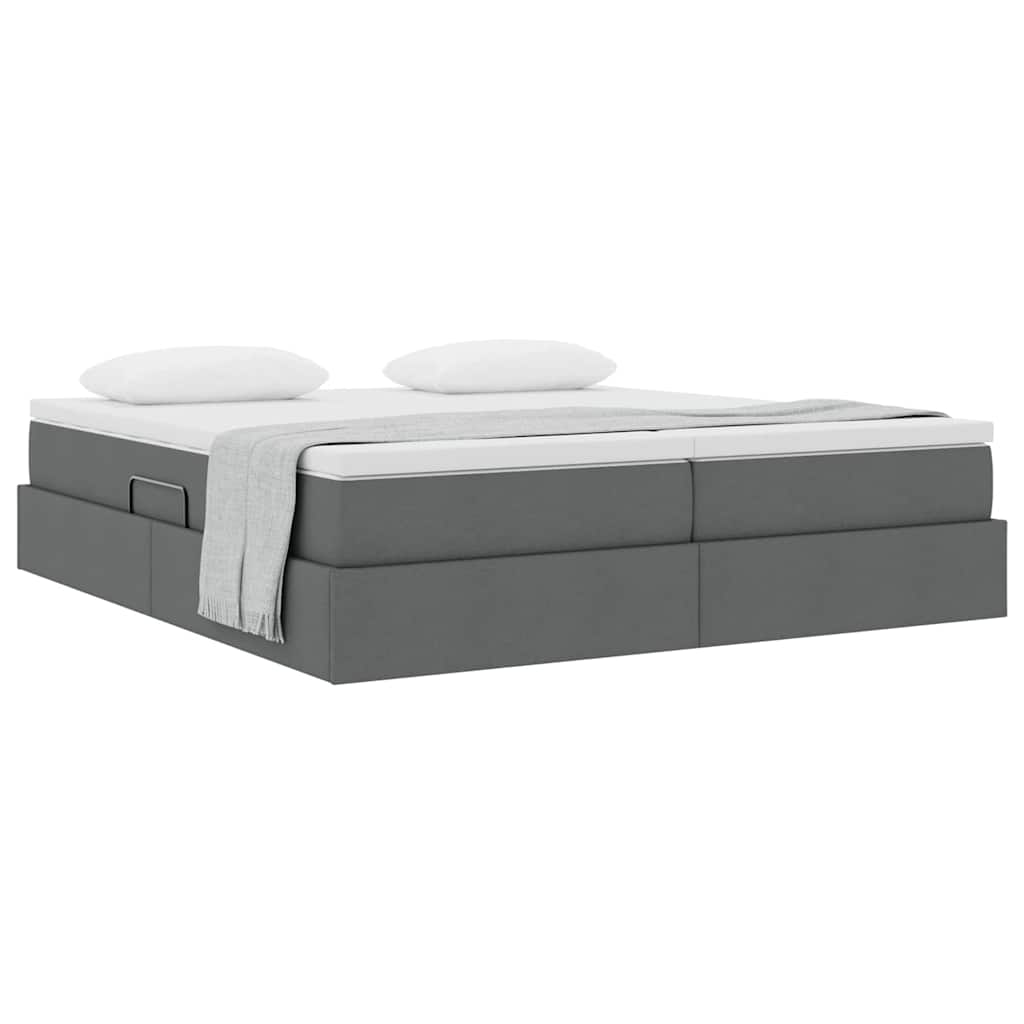 Letto con contenitore e materasso Grigio scuro 180 x 200 cm | homemem39