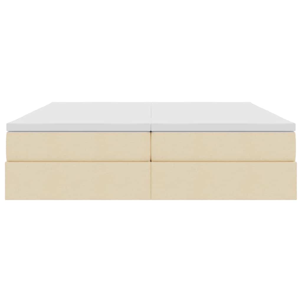 Letto con contenitore e materasso Crema 180 x 200 cm Poliestere | homemem39