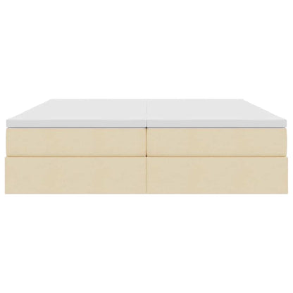 Letto con contenitore e materasso Crema 180 x 200 cm Poliestere | homemem39