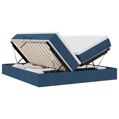 Letto con contenitore e materasso Blu 180 x 200 cm Poliestere | homemem39