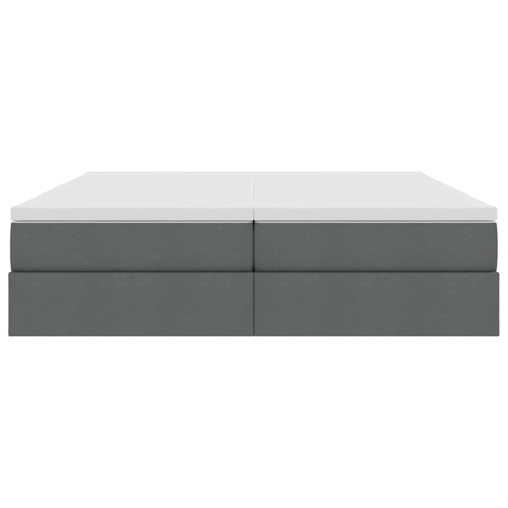 Letto con contenitore e materasso Grigio scuro 200 x 200 cm | homemem39