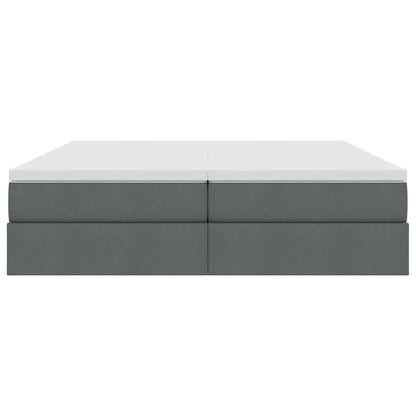 Letto con contenitore e materasso Grigio scuro 200 x 200 cm | homemem39