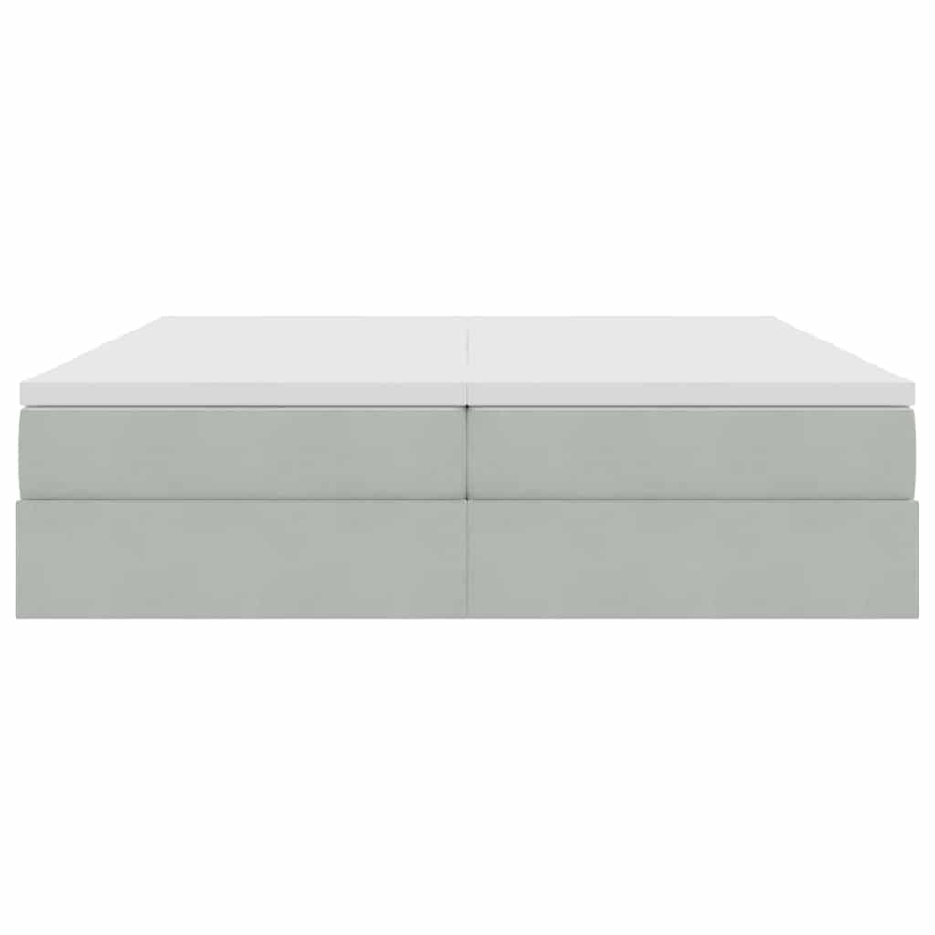 Letto con contenitore e materasso Grigio chiaro 180 x 200 cm | homemem39