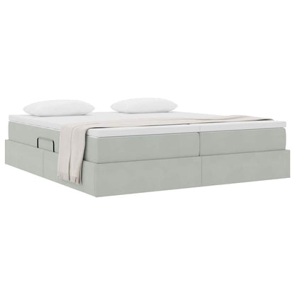 Letto con contenitore e materasso Grigio chiaro 180 x 200 cm | homemem39