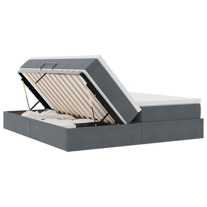 Letto con contenitore e materasso Grigio scuro 180 x 200 cm | homemem39