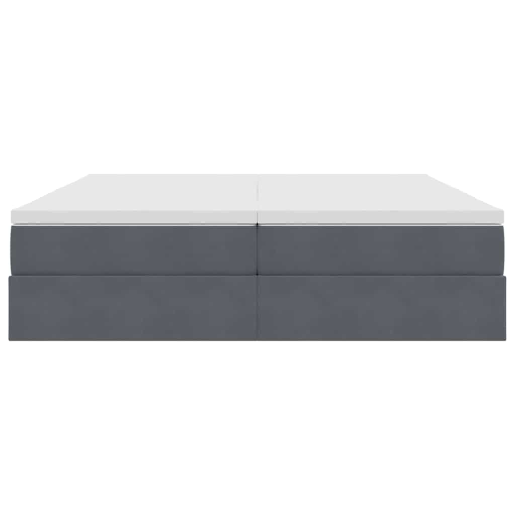 Letto con contenitore e materasso Grigio scuro 180 x 200 cm | homemem39