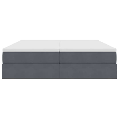 Letto con contenitore e materasso Grigio scuro 180 x 200 cm | homemem39