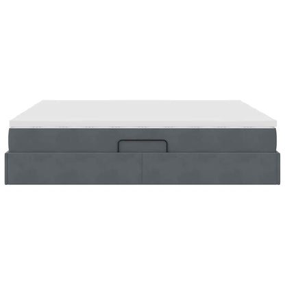 Letto con contenitore e materasso Grigio scuro 180 x 200 cm | homemem39