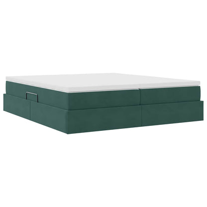 Letto con contenitore e materasso Verde Scuro 180 x 200 cm | homemem39