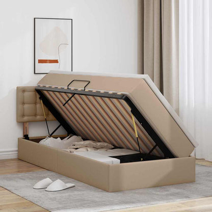Letto con contenitore e materasso Cappuccino 90 x 190 cm | homemem39