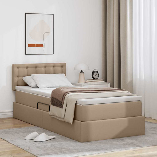 Letto con contenitore e materasso Cappuccino 90 x 200 cm | homemem39