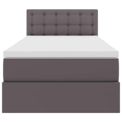 Letto con contenitore e materasso Grigio 100 x 200 cm | homemem39
