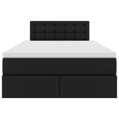 Letto con contenitore e materasso Nero 120 x 190 cm | homemem39