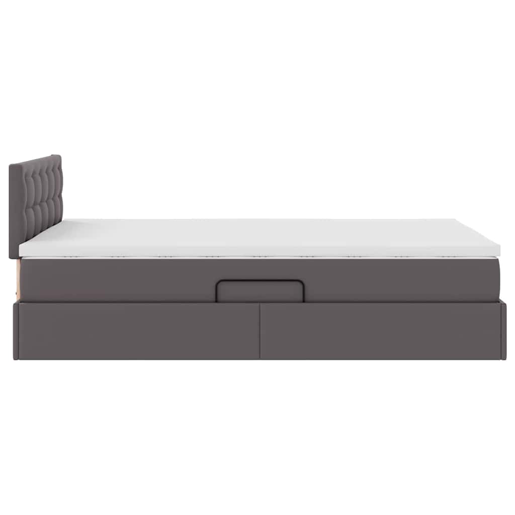 Letto con contenitore e materasso Grigio 120 x 190 cm | homemem39