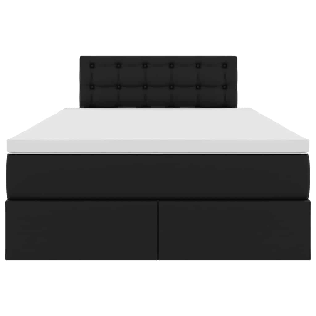 Letto con contenitore e materasso Nero 120 x 200 cm | homemem39