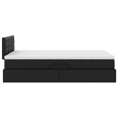 Letto con contenitore e materasso Nero 120 x 200 cm | homemem39