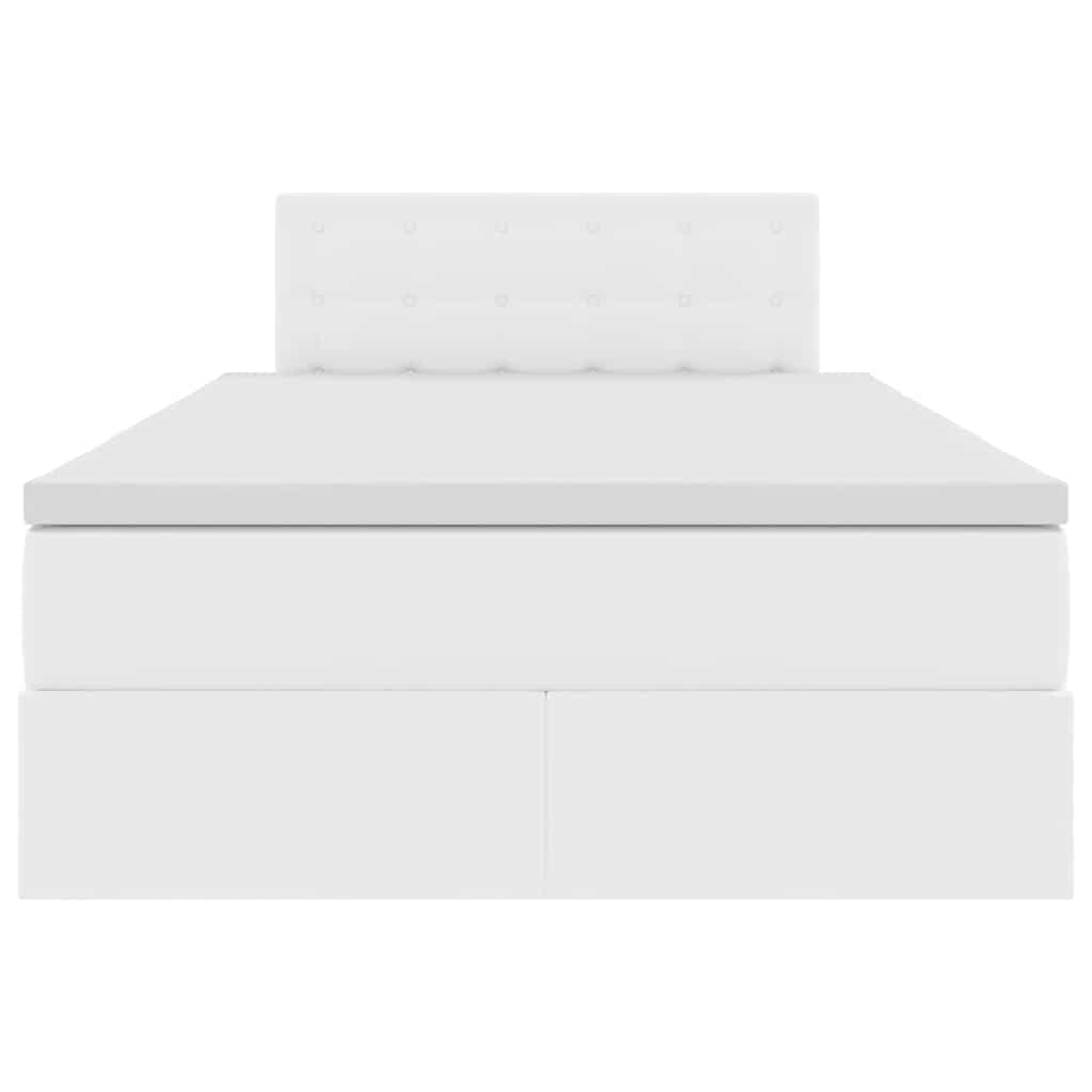 Letto con contenitore e materasso Bianco Puro 120 x 200 cm | homemem39