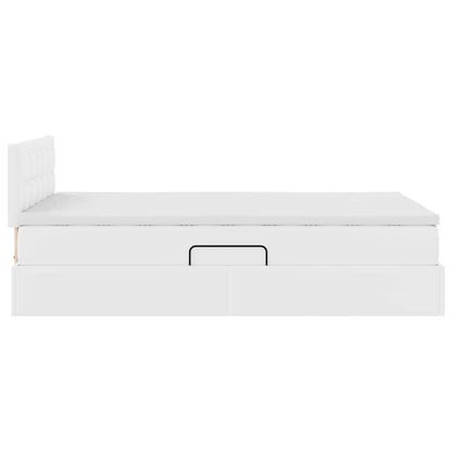 Letto con contenitore e materasso Bianco Puro 120 x 200 cm | homemem39