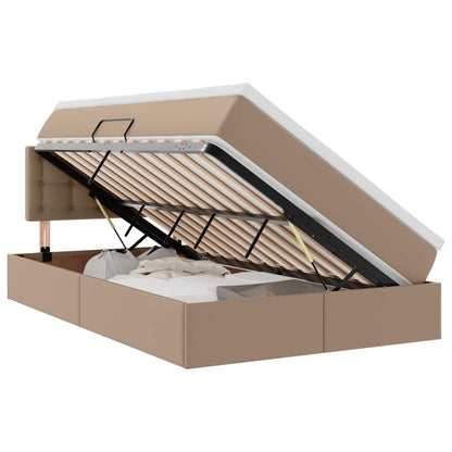 Letto con contenitore e materasso Cappuccino 120 x 200 cm | homemem39