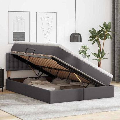 Letto con contenitore e materasso Grigio 140 x 190 cm | homemem39