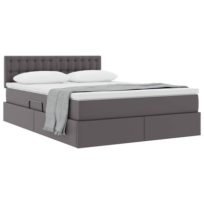 Letto con contenitore e materasso Grigio 140 x 190 cm | homemem39