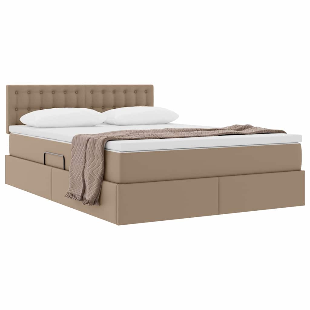 Letto con contenitore e materasso Cappuccino 140 x 190 cm | homemem39