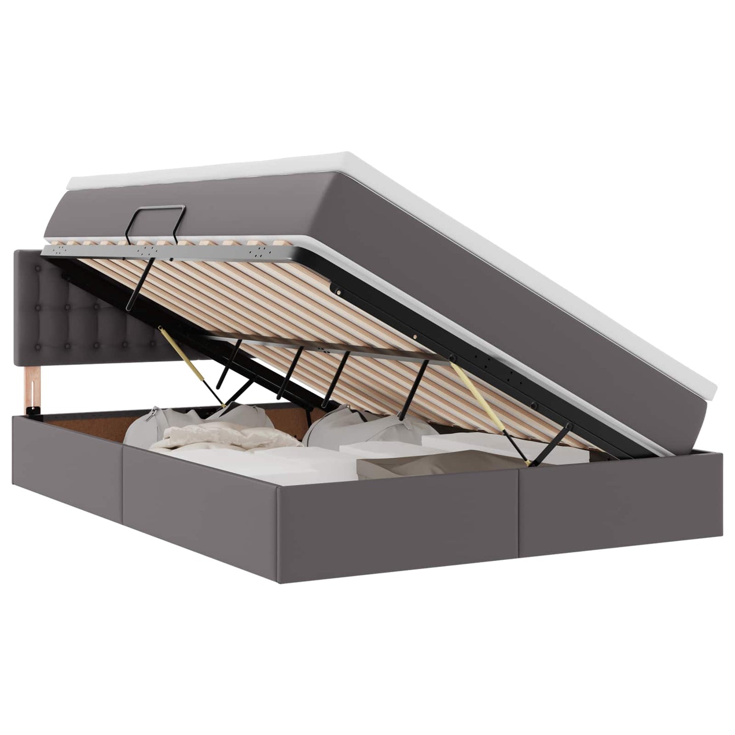 Letto con contenitore e materasso Grigio 140 x 200 cm | homemem39