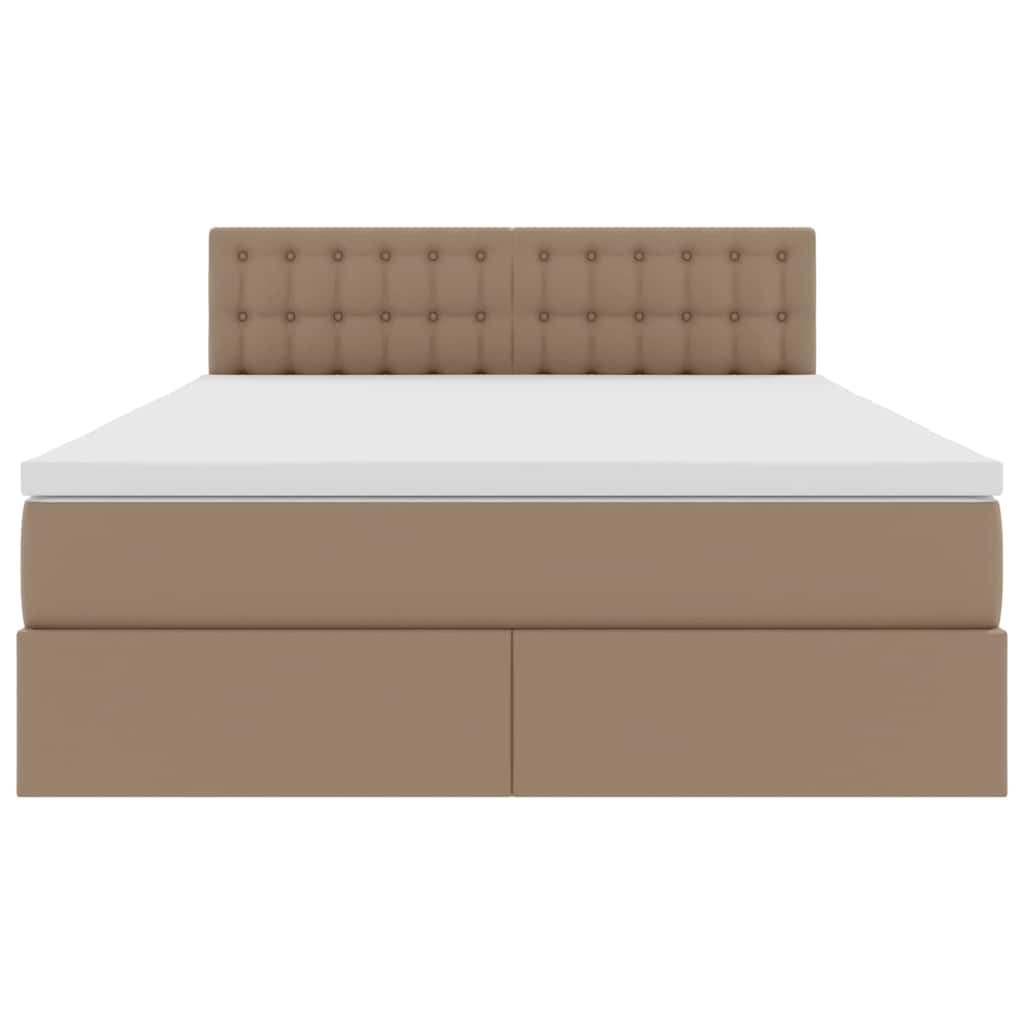 Letto con contenitore e materasso Cappuccino 140 x 200 cm | homemem39