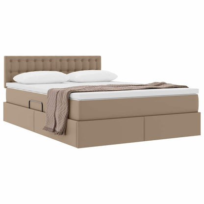 Letto con contenitore e materasso Cappuccino 140 x 200 cm | homemem39