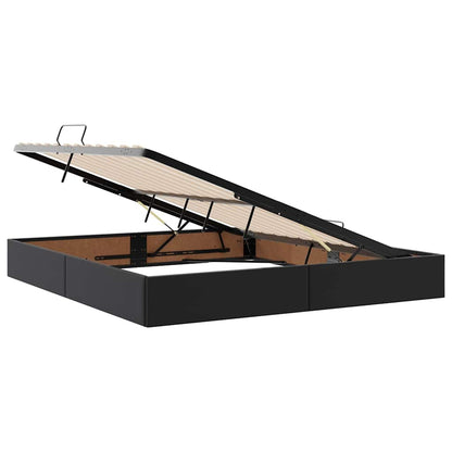 Letto con contenitore e materasso Nero 180 x 200 cm | homemem39