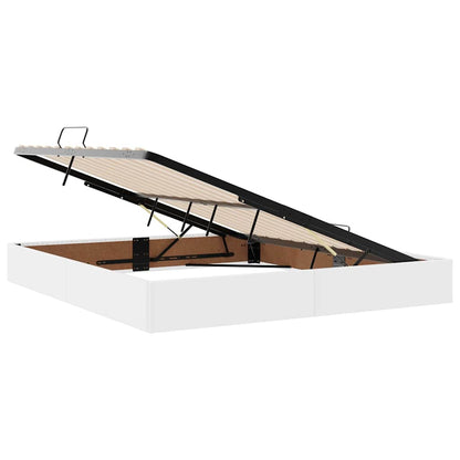 Letto con contenitore e materasso Bianco Puro 180 x 200 cm