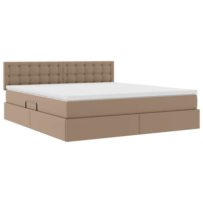 Letto con contenitore e materasso Cappuccino 180 x 200 cm | homemem39