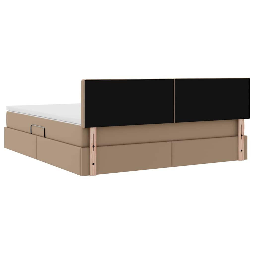 Letto con contenitore e materasso Cappuccino 180 x 200 cm
