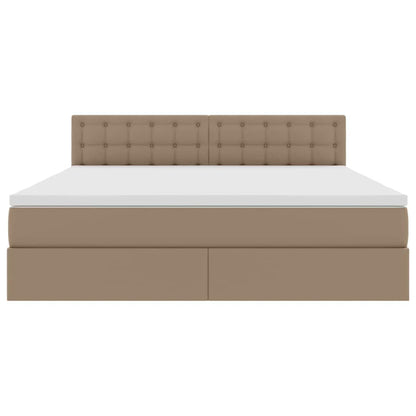 Letto con contenitore e materasso Cappuccino 180 x 200 cm | homemem39
