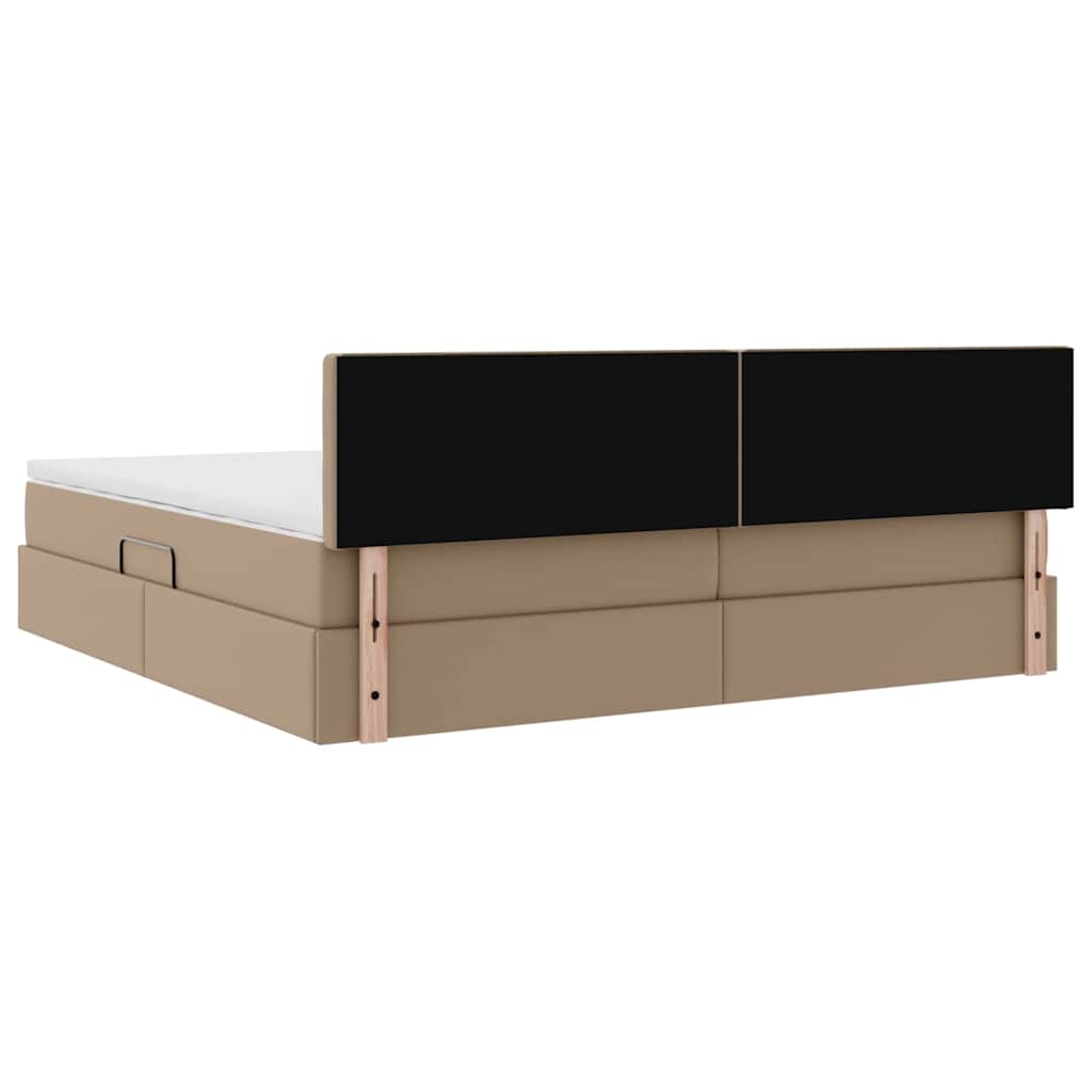 Letto con contenitore e materasso Cappuccino 200 x 200 cm | homemem39