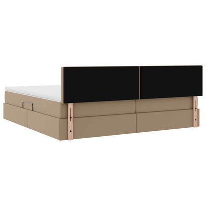 Letto con contenitore e materasso Cappuccino 200 x 200 cm | homemem39