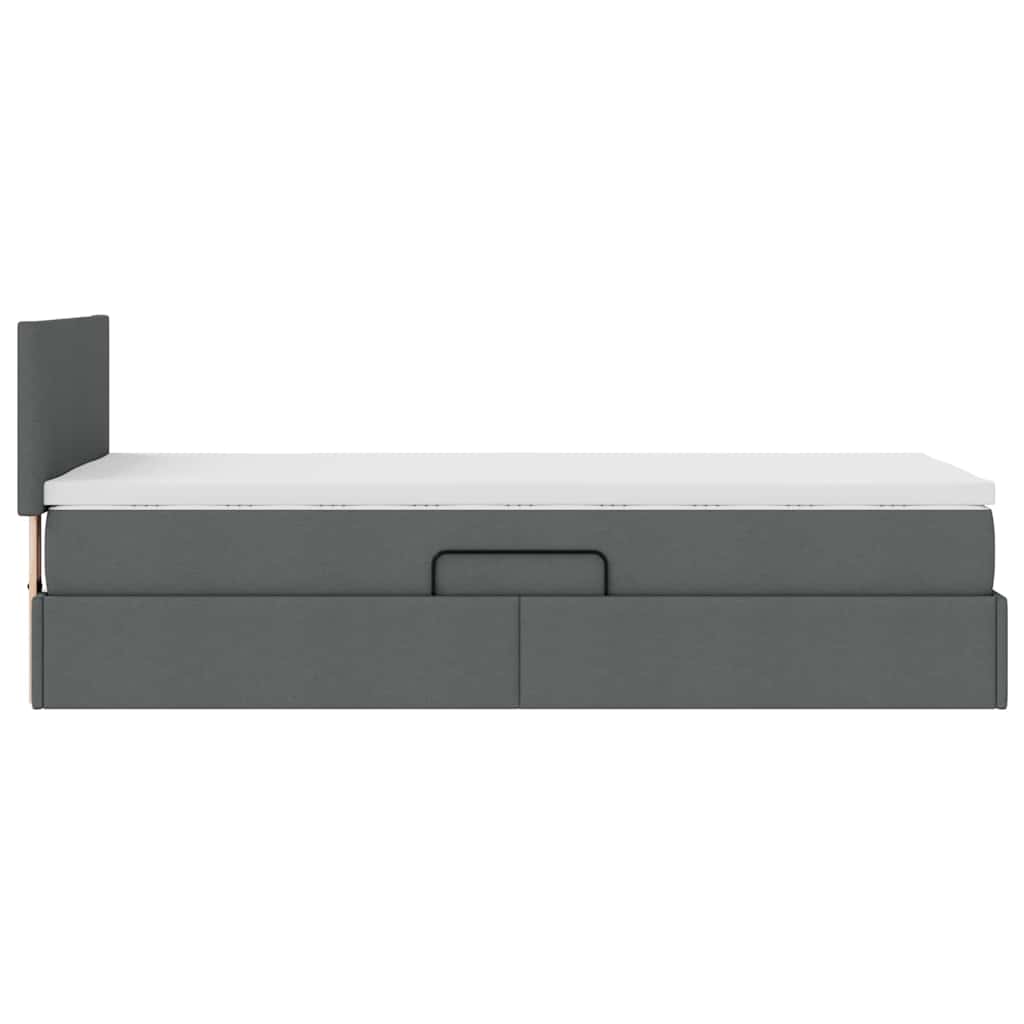 Letto con contenitore e materasso Grigio scuro 90 x 190 cm | homemem39