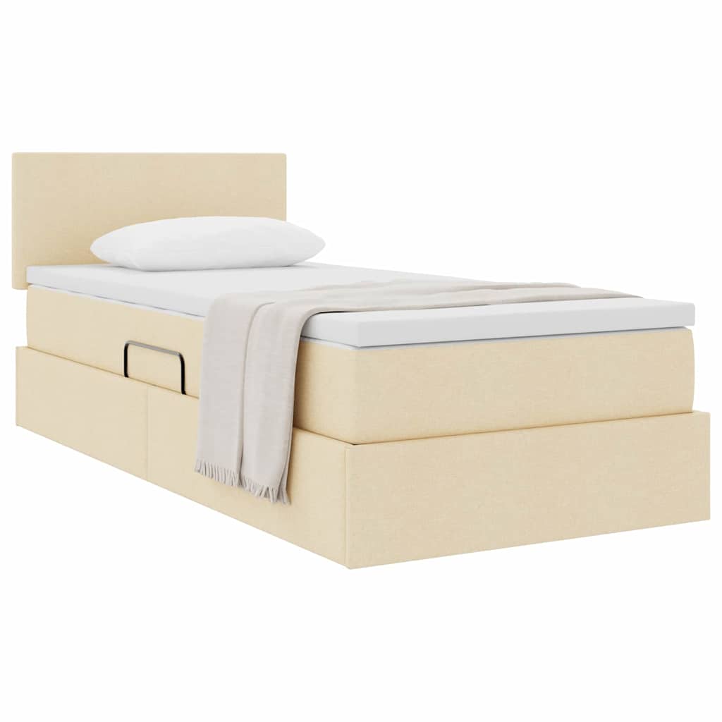 Letto con contenitore e materasso Crema 90 x 190 cm | homemem39