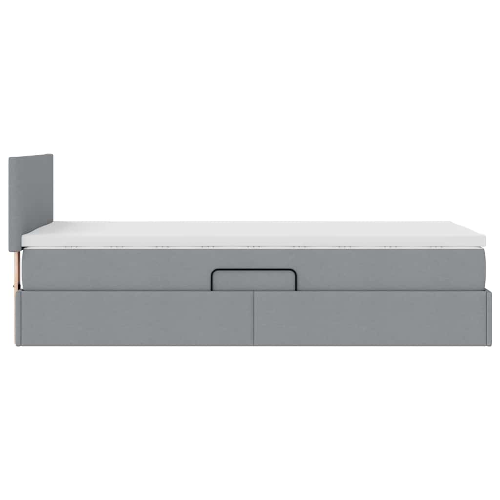 Letto con contenitore e materasso Grigio chiaro 90 x 200 cm | homemem39