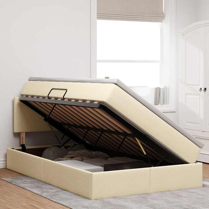 Letto con contenitore e materasso Crema 120 x 190 cm | homemem39