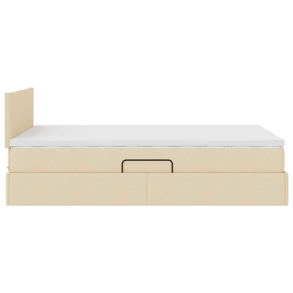 Letto con contenitore e materasso Crema 120 x 190 cm | homemem39