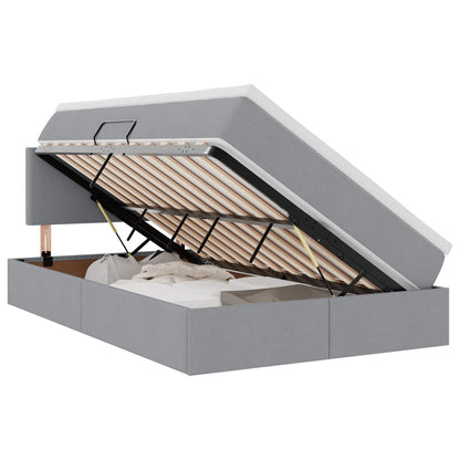 Letto con contenitore e materasso Grigio chiaro 120 x 200 cm | homemem39
