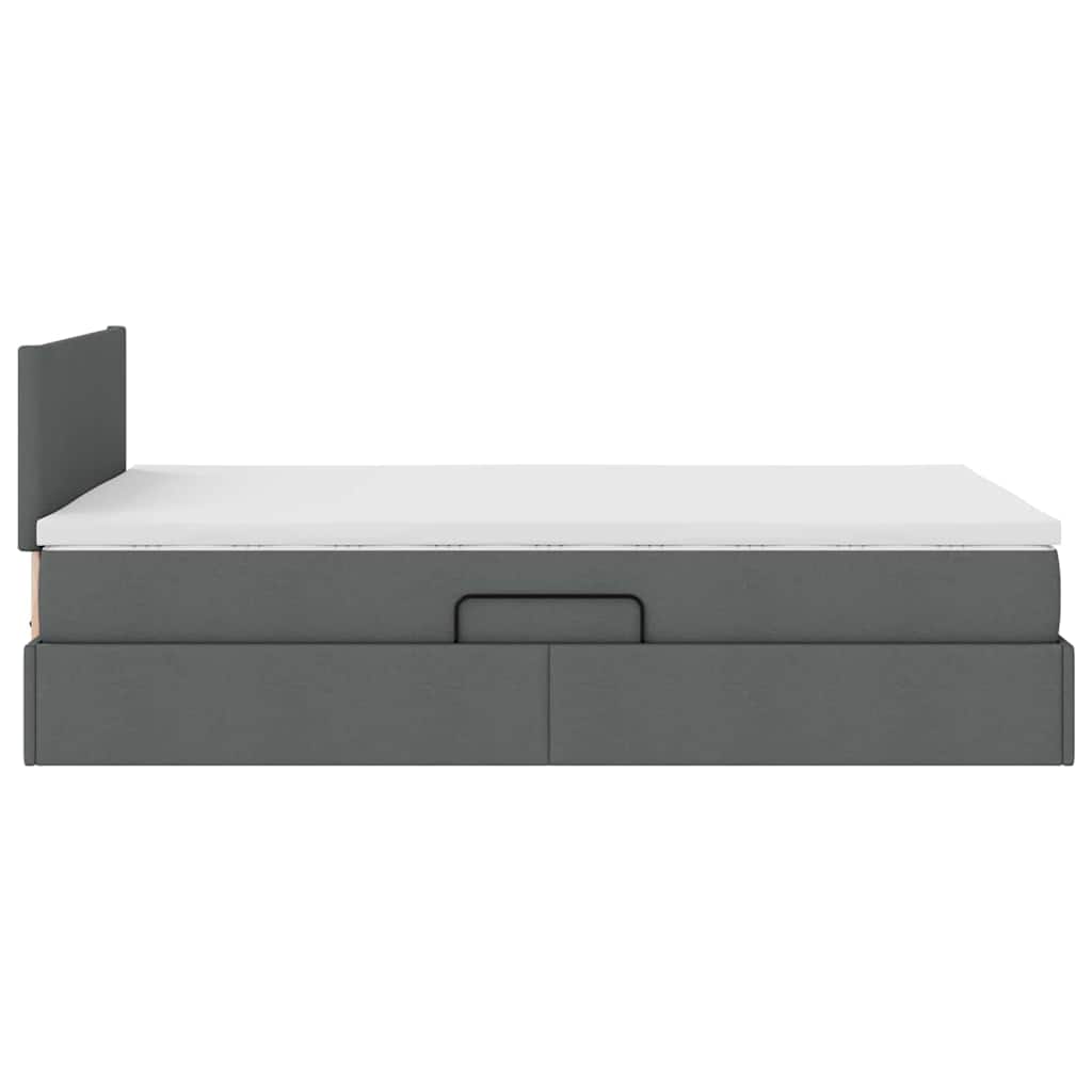 Letto con contenitore e materasso Grigio scuro 120 x 200 cm | homemem39